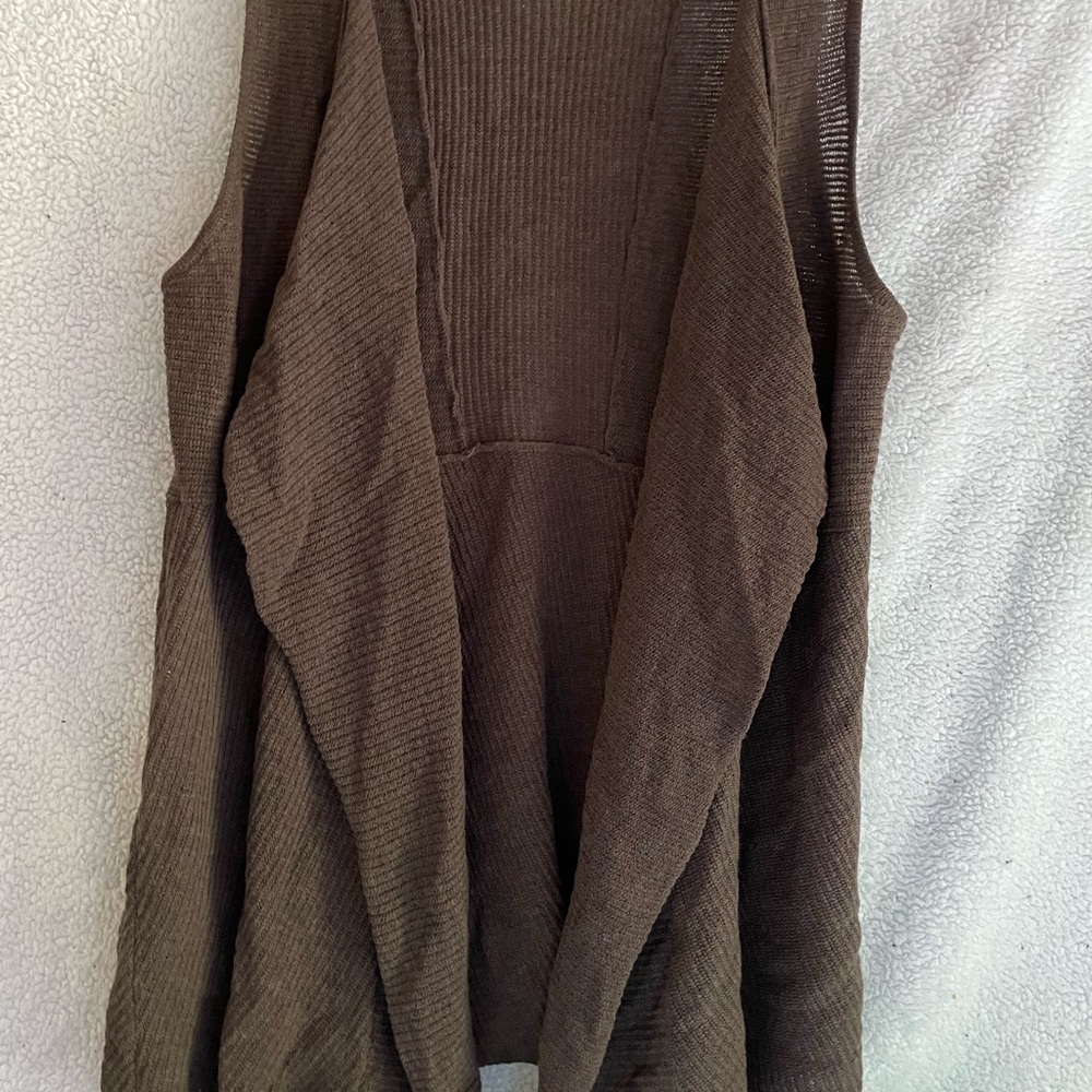 Brown crochet vest